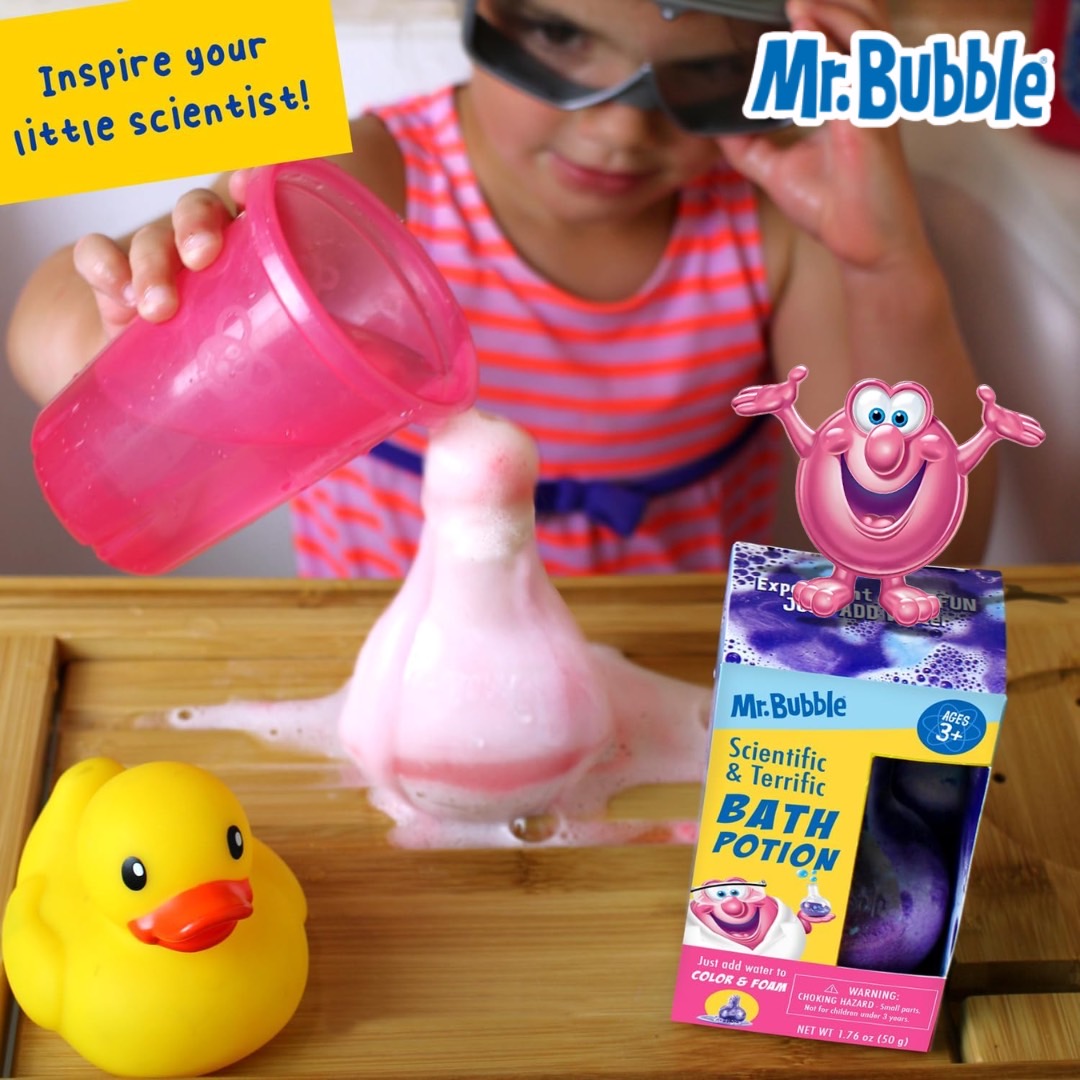 นำเข้า 🇺🇸 🫧 เปลี่ยนอ่างอาบน้ำให้กลายเป็นห้องทดลองสุดมันส์กับ Mr. Bubble Scientific & Terrific Bath Potion ราคา 390 บาท