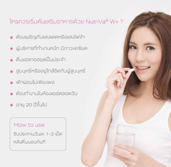 ผลิตภัณฑ์เสริมอาหาร นูทริว่า (NutriVa W+ SOD)