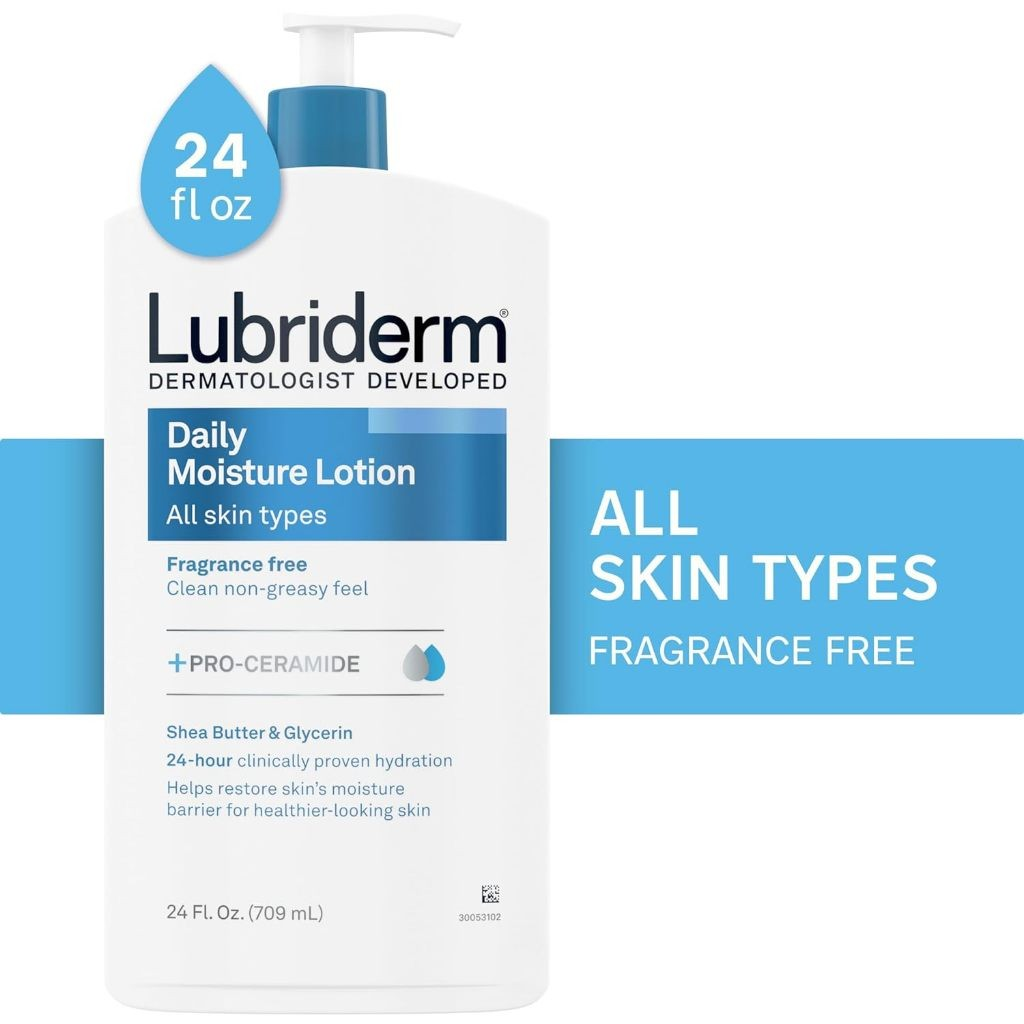 Lubriderm Daily Moisture Hydrating Unscented Body Lotion 24 fl oz. ไม่มีกลิ่น⛅ ราคา 690 บาท