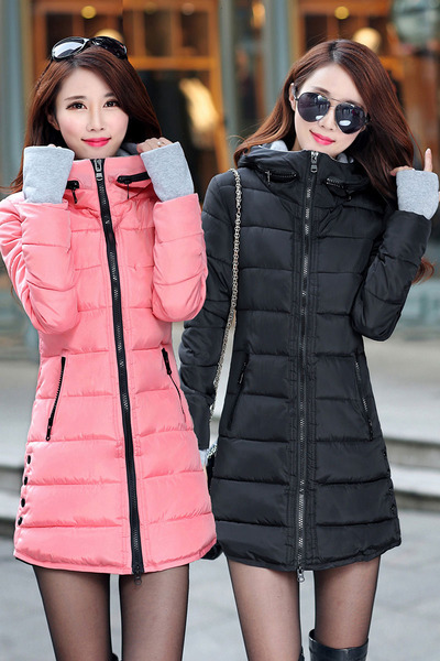 CW5911003 เสื้อโค้ทผ้าฝ้ายสไตร์แจ๊กเก็ตกันลมมีฮูดตัวยาว (พรีออเดอร์) รอ 3 อาทิตย์หลังโอนเงิน CW5911003 ตัว