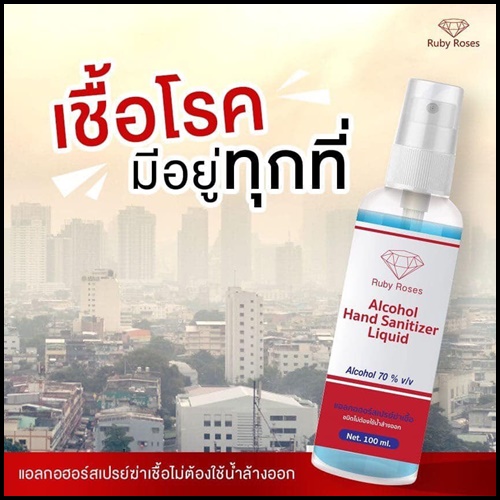 สเปรย์แอลกอฮอลล์ รับบี้โรส Ruby Roses Alcohol Hand Sanitizer