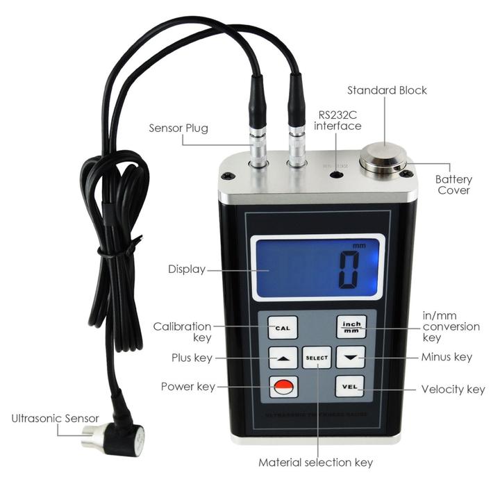 Landtek รหัส TM-8818 เครื่องวัดความหนาโลหะแบบอัลตร้าโซนิค,Ultrasonic thickness gauge meter,measuring range:0.75～400mm.