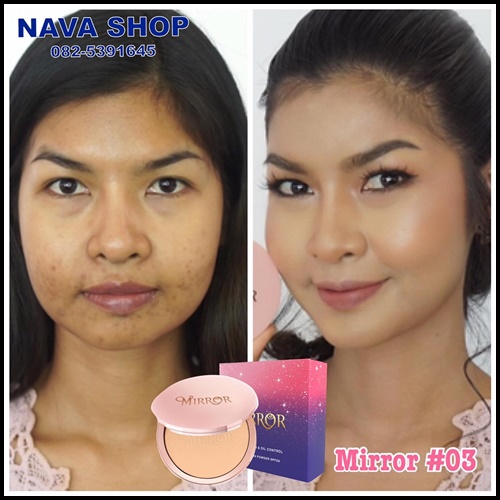 แป้งมิลเลอร์ MIRROR Natural Skin & Oil Control Foundation Powder