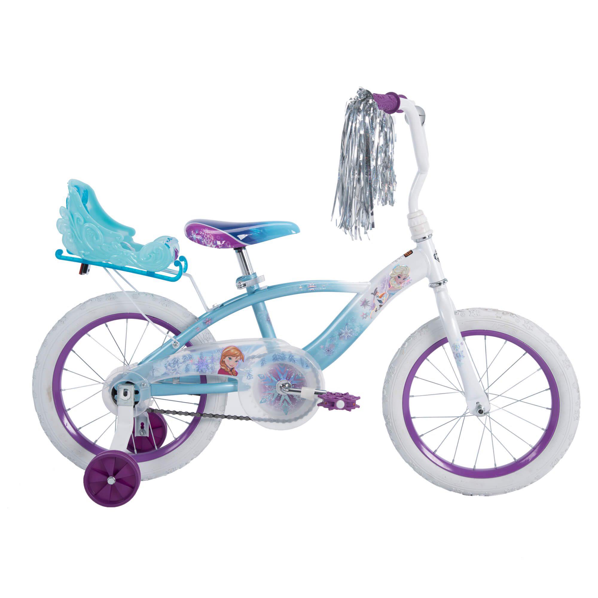 จักรยานเด็กลายเจ้าหญิงดิสนี่ย์โฟรเซ่น Disney Frozen 16-inch Girls' Bike by Huffy (สินค้านำเข้า USA) ขนาดล้อ 16 นิ้ว ยี่ห้อ Huffy สำหรับเด็ก5-7 ขวบ