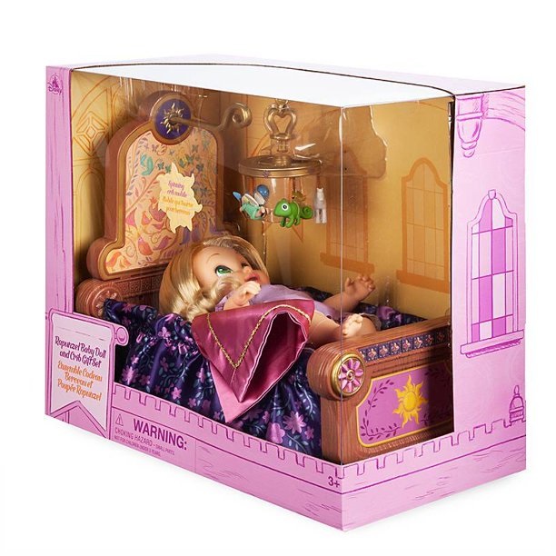 ใหม่✨พร้อมกล่อง Disney Animators' Collection Rapunzel Baby Doll and Crib Gift Set ราคา 4,250.- บาท