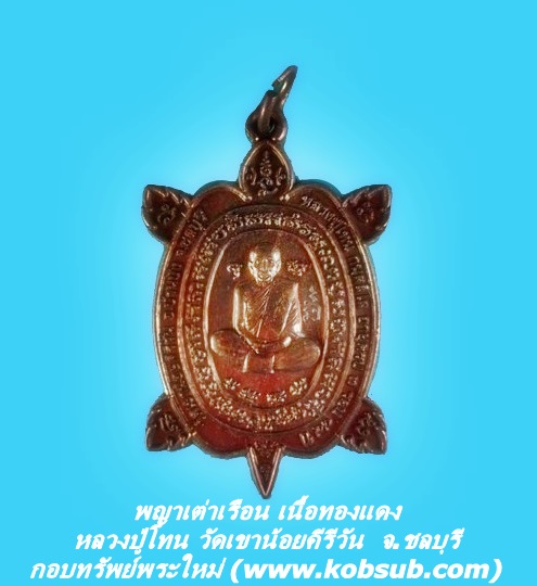 พญาเต่าเรือน เนื้อทองแดง หลวงปู่โทน วัดเขาน้อยคีรีวัน