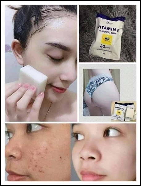 สบู่วิตามินอี Vitamin E Whitening Soap สูตรขาวเร่งด่วน
