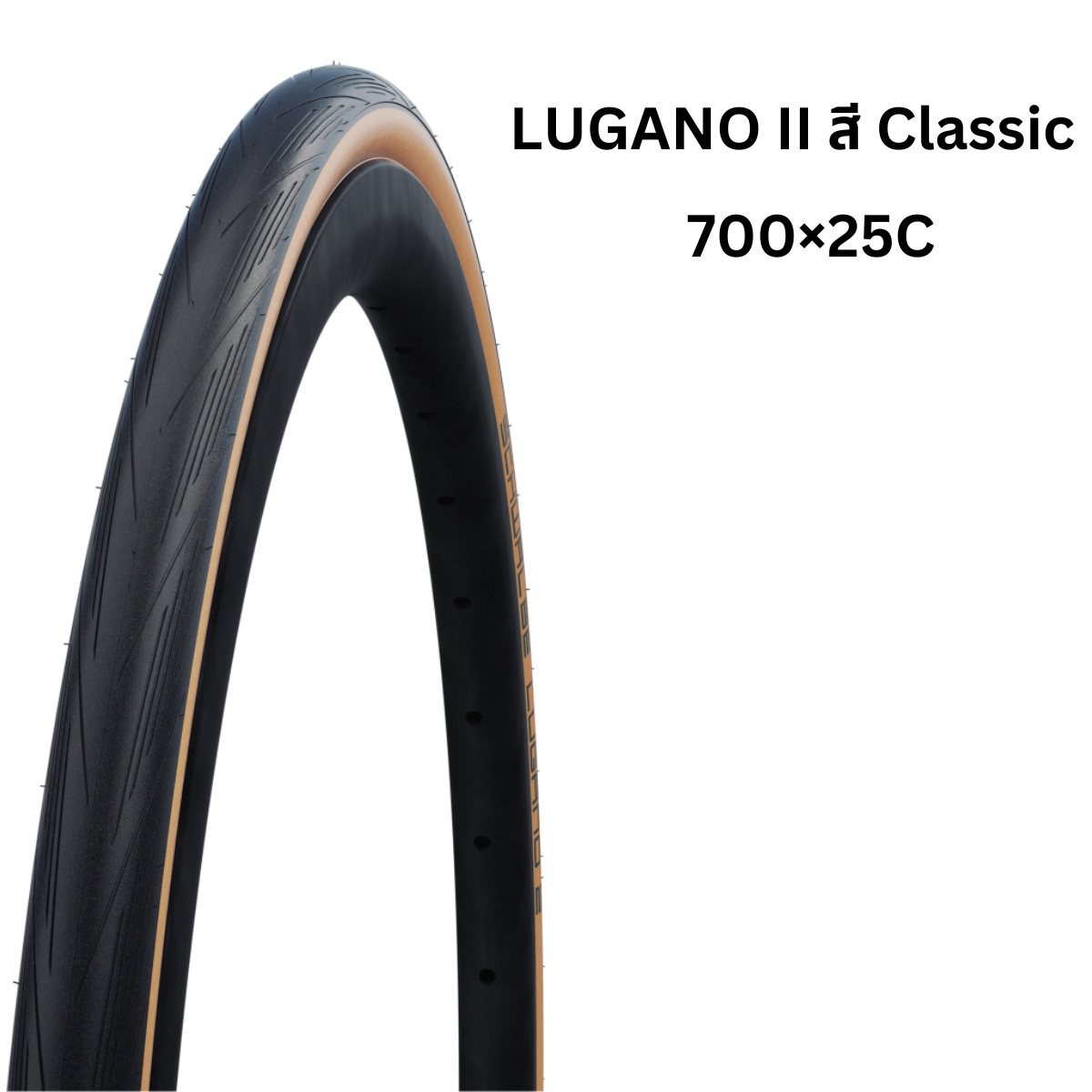 ยางนอกจักรยาน SCHWALBE LUGANO II ขอบลวด ขนาด 700×25C