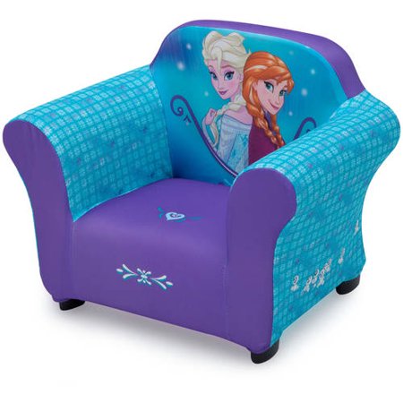 Disney Frozen Kids Upholstered Chair with Sculpted Plastic Frame by Delta Children