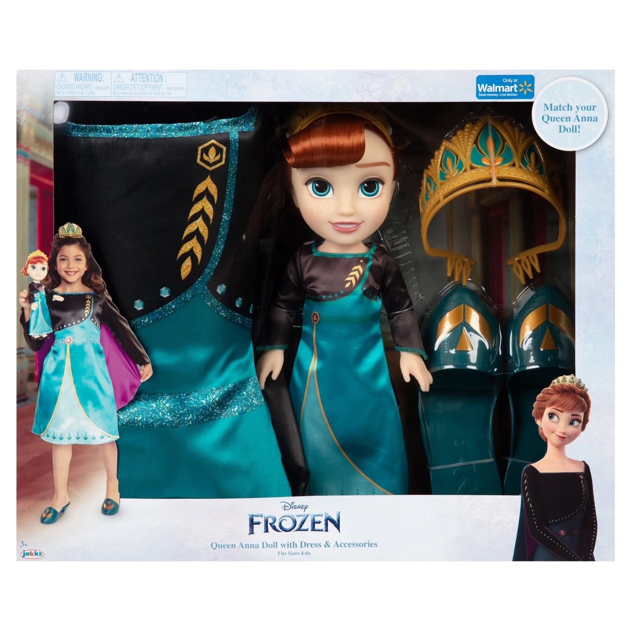 นำเข้า🇺🇸 ชุดเซ็ทเจ้าหญิงอันนาพร้อมตุ๊กตาDisney Frozen Anna Toddler Doll with Child Sized Dress and Accessories ,เหมาะสำหรับเด็ก3+ ราคา1,690 บาท