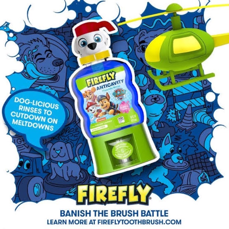 น้ำยาบ้วนปากเด็ก Paw Patrol Lightyear รสบับเบิ้ลกัม Made in USA 🇺🇸 Firefly Pump Rinse 16 Ounce ราคา 590 บาท