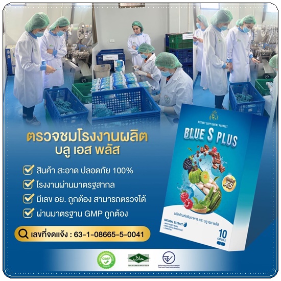 บลูเอสพลัส Blue S Plus บลูเอสเม็ดฟ้า (แพ็คเกตใหม่)