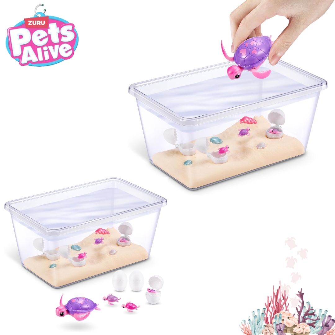 นำเข้า 🇺🇸 💖🐢 เซอร์ไพรส์จากโลกใต้น้ำไปกับ Pets Alive Mommy Turtle Surprise! มาพร้อมไข่ 4 ฟอง ให้ลูก ๆ ลุ้นว่าจะมีลูกเต่าจิ๋วกี่ตัว