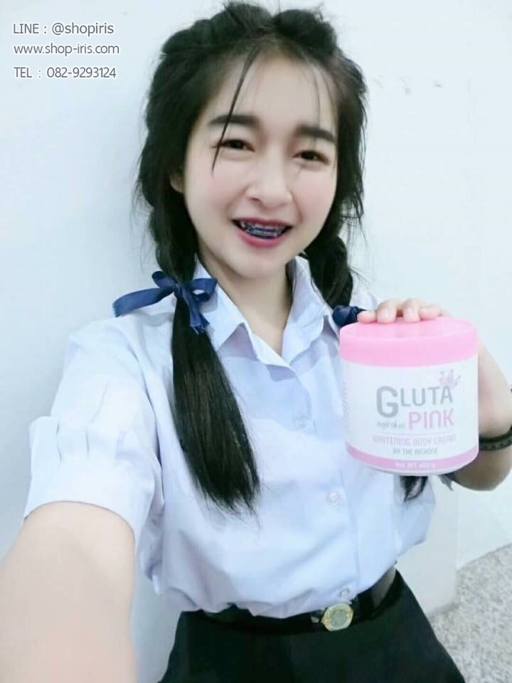 กลูต้าพิ้งค์ Gluta Pink Whitening Body Cream By The Richone