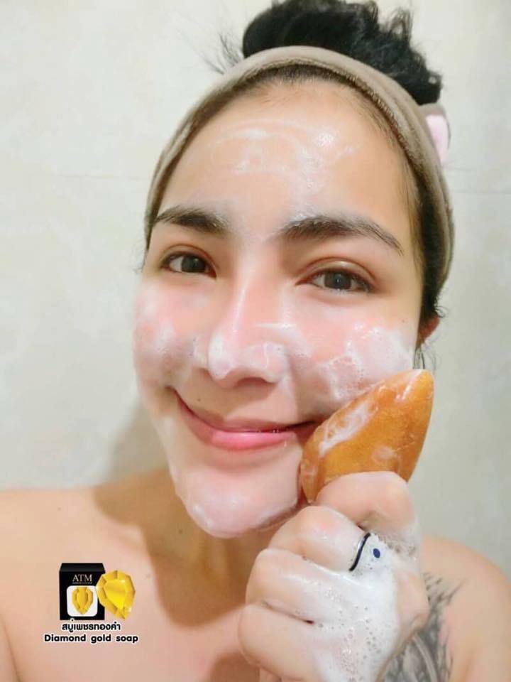 สบู่เพชรทองคำ ATM Diamond Gold soap