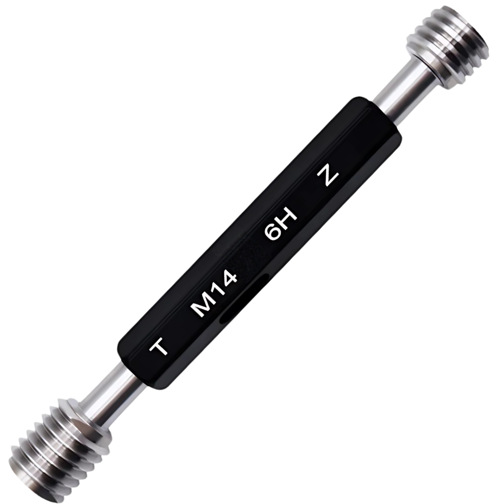 M14P1.25-6H เกจวัดเกลียวในชนิดเกลียวเมตริกมาตรฐานสากล, Metric thread plug gauge,taperlock,(ISO standard,class-6H), M14x1.25-6H,Go-NoGo set ,with inspection result