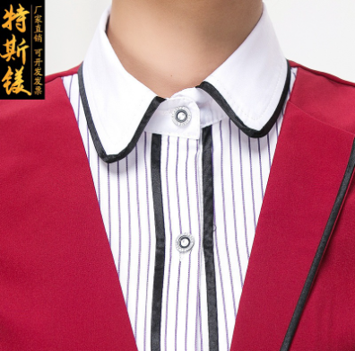 ชุดพนักงานไนท์คลับเสื้อกั๊กในตัวร้านอาหาร KTV ,Night wear,Tooling Bar Waiter,ชุดพนักงานบาร์,ชุดพนักงานโรงหนัง,ชุดพนักงานโรงละคร คาซิโน สำเนา ม่วง แดง L-3XL K6707003 เสื้อเย็บติดเสื้อกั๊ก