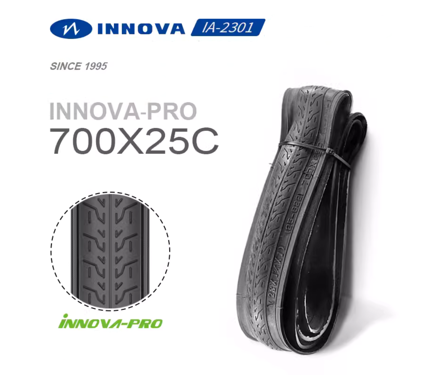 Innova A-PRO ยางจักรยาน ขอบพับ ขนาด 700×25C รุ่น IA-2301