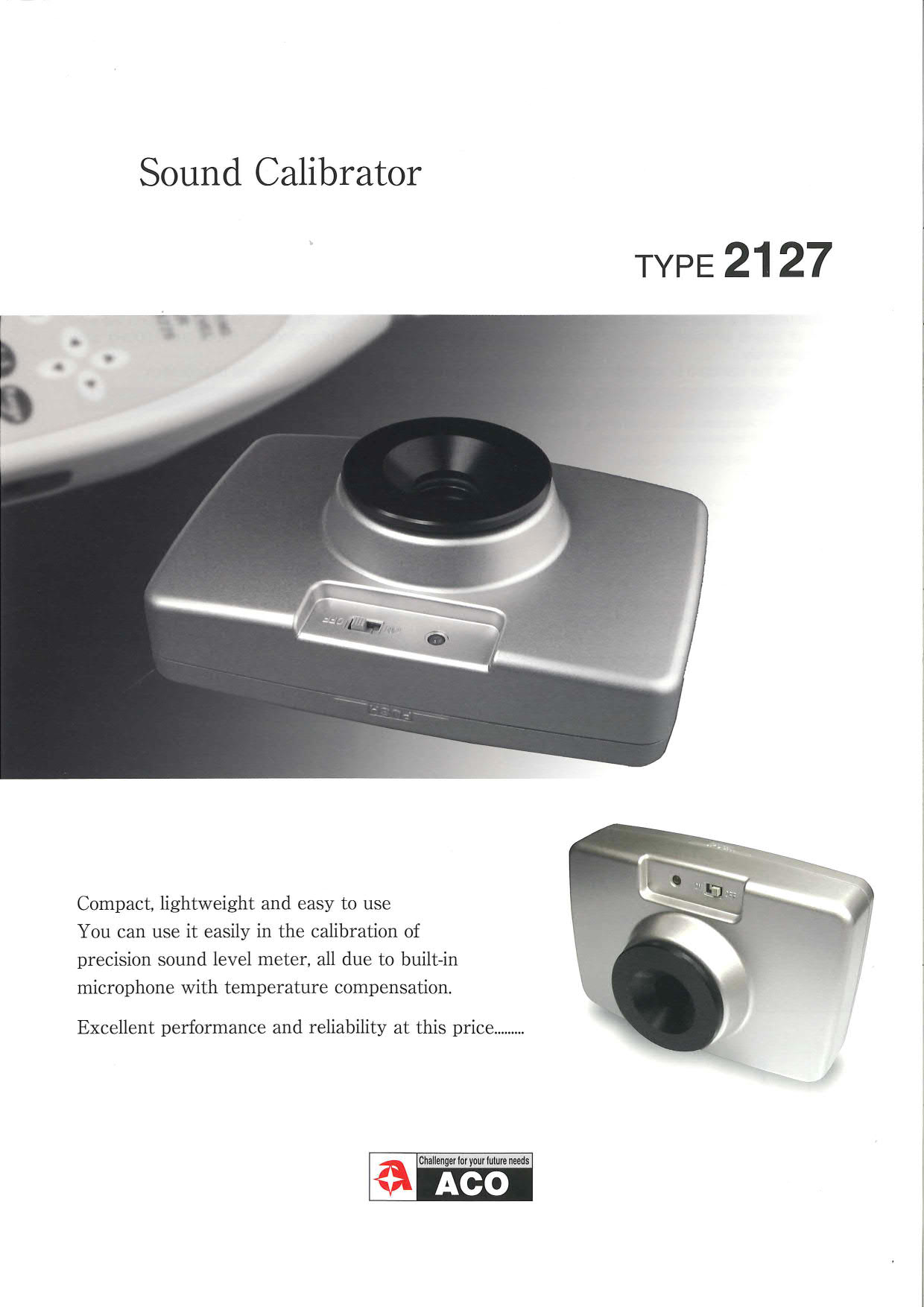 ACO รุ่นType-2127เครื่องมือสอบเทียบเสียง,Sound Calibrator 94db(1kHz)ACO.