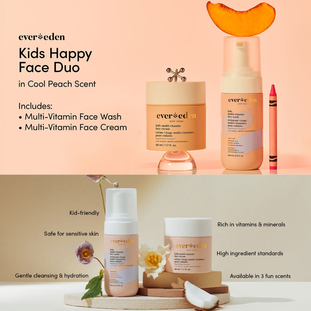 นำเข้า 🇺🇸 🌿✨ ชุด Evereden Kids Routine Bundle ครบ 4ชิ้นเพื่อผิวและผมที่ดี สูตร Clean Beauty อ่อนโยน ปลอดภัยไร้สารเคมี