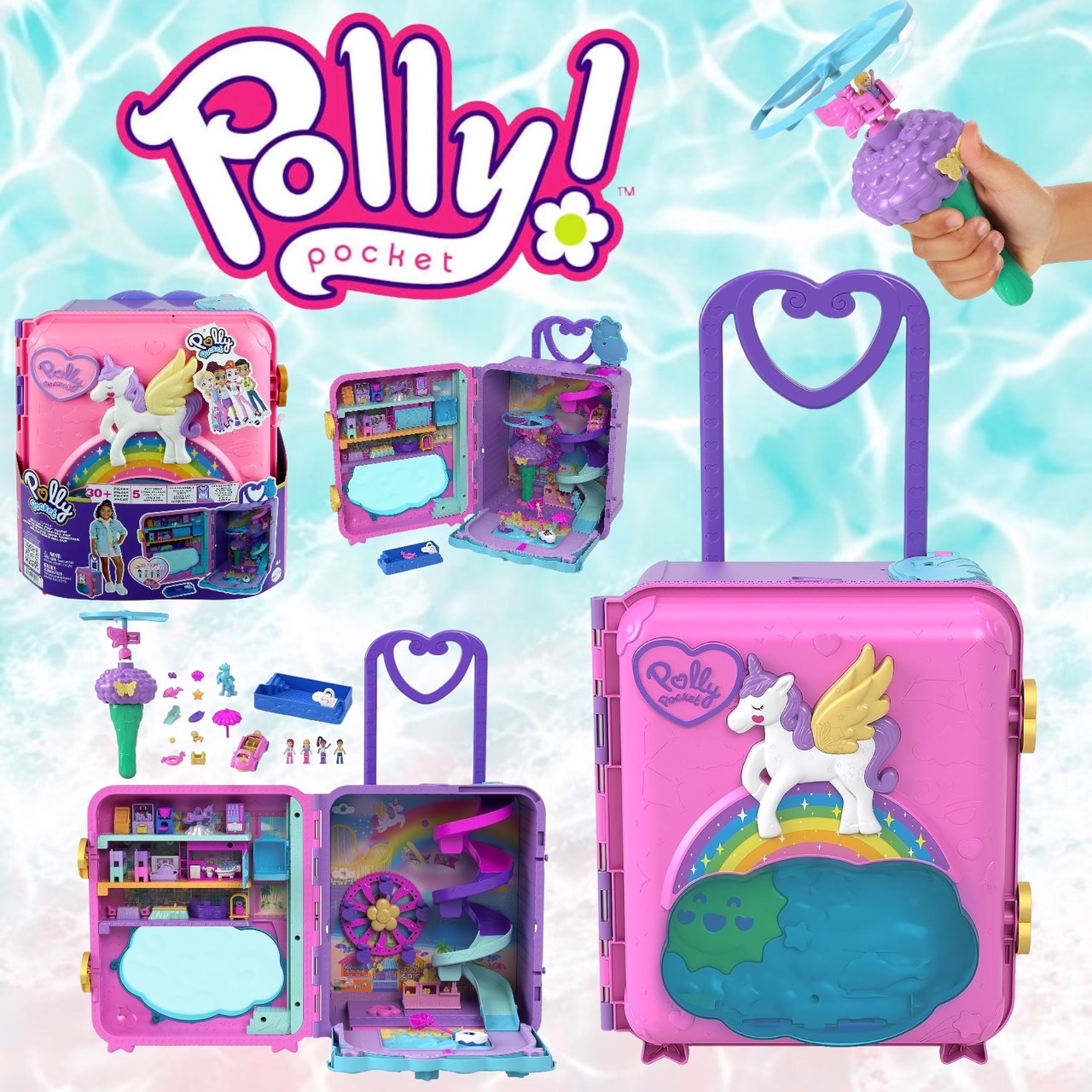 รีสอร์ทแสนสนุกPolly Pocket Dolls, Playset and Travel Toys, 4 Dolls, 1 Vehicle, 25+ Accessories, Resort Roll Away , ราคา 4,490 บาท
