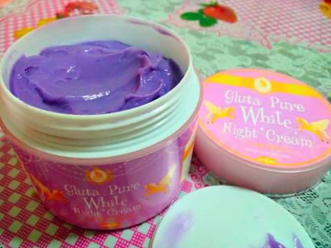 GLUTA PURE White Night Cream กลูต้าเพียว ทรีทเม้นผิวขาว