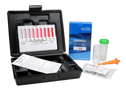 CHEMets รหัสสินค้าK-6909Cชุดทดสอบคุณภาพน้ำค่าไนไทรต์,Nitrate Test Kit Visual Kit,Meas.range:0～2700ppm