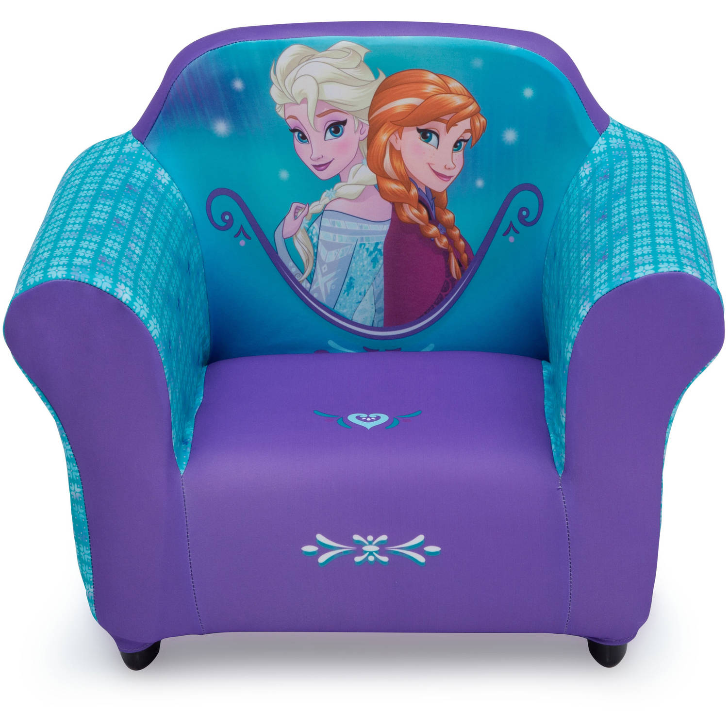 Disney Frozen Kids Upholstered Chair with Sculpted Plastic Frame by Delta Children