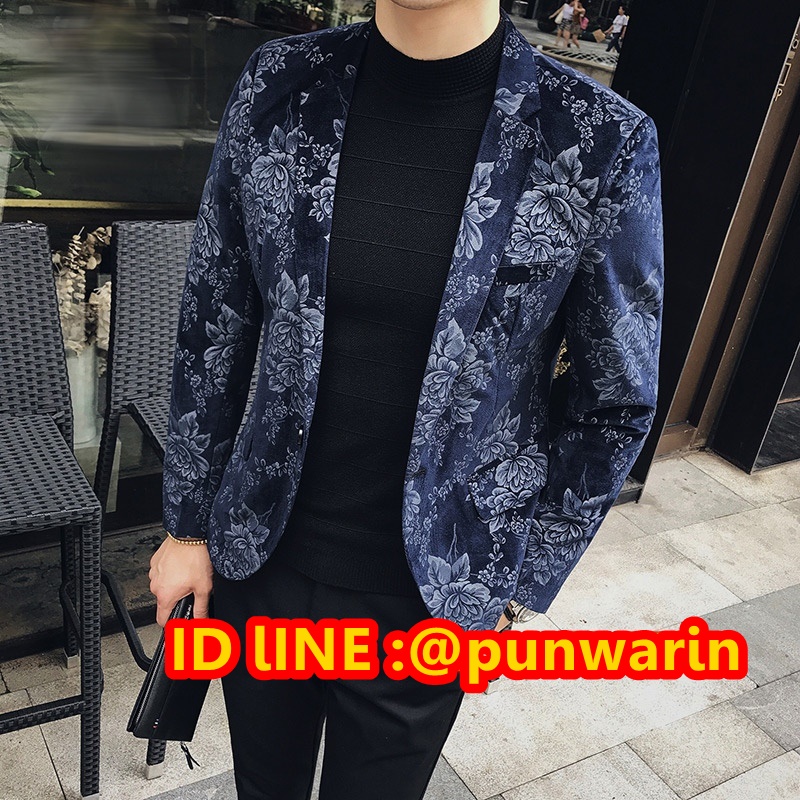 เสื้อสูทลำลองผู้ชายเสื้อสูทงานเลี้ยงพิมพ์ลายแบบตะวันตก JM6102015 ชิ้น