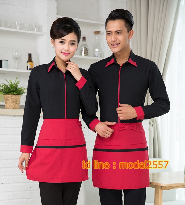 F6106008 เสื้อพนักงานต้อนรับ เสื้อพนักงานเสริฟเสื้อพนักงานโรงแรม เสื้อพนักงานร้านอาหาร เสื้อพนักงานร้านกาแฟ เสื้อพนักงานซุปเปอร์มาร์เก็ต เขียว แดง ดำ L,XL,XXL,3XL F6106008 ตัว