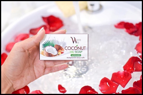 สบู่น้ำมันมะพร้าว ไวท์เวย์ White Way Coconut Oil Soap