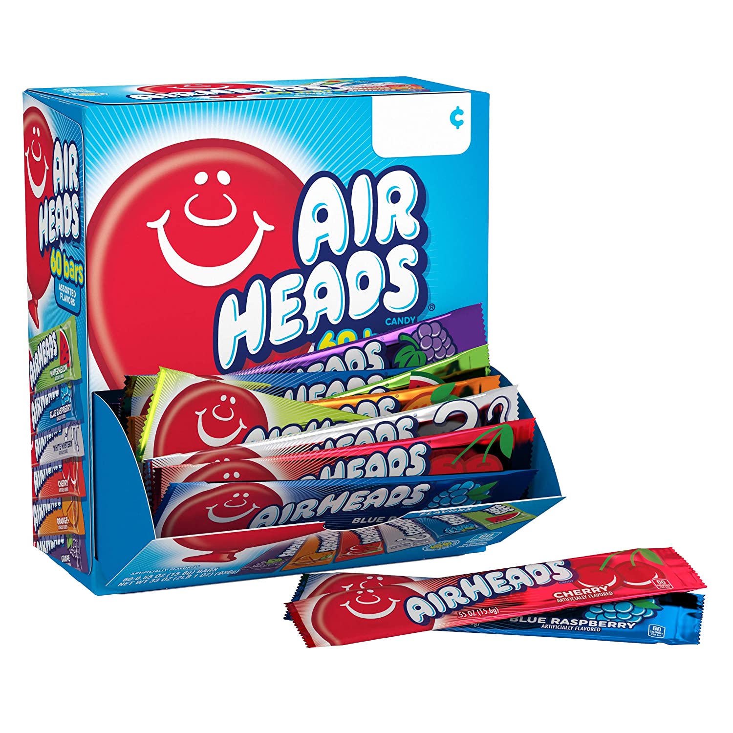Airheads Candy Bars, Variety Bulk Box, Chewy Full Size Fruit Taffy 90 ซอง ราคา : 1,590 บาท