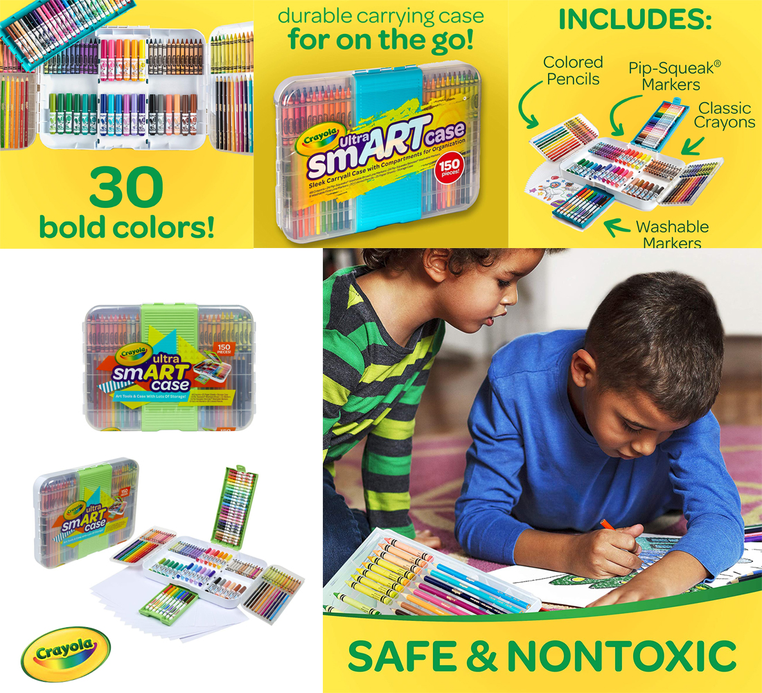 Crayola Smart Case, Art Set for Kids, Art Supplies, Gift, 150 Pieces ราคา 1,590 - บาท