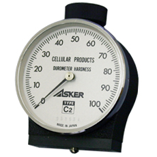 Asker รุ่น Type-C2 เกจเช็คทดสอบความแข็งยางและพลาสติก,Durometer Soft rubber,urethane foam,sponge,rolled-threads,film rolls and pottery clay