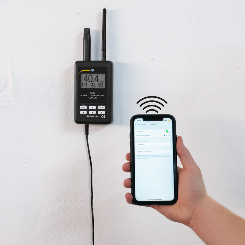 PCE รุ่นHT-120-ICA Incl. ISO Calibration Certificateเครื่องวัดความชื้นในอากาศ Air Humidity Meter