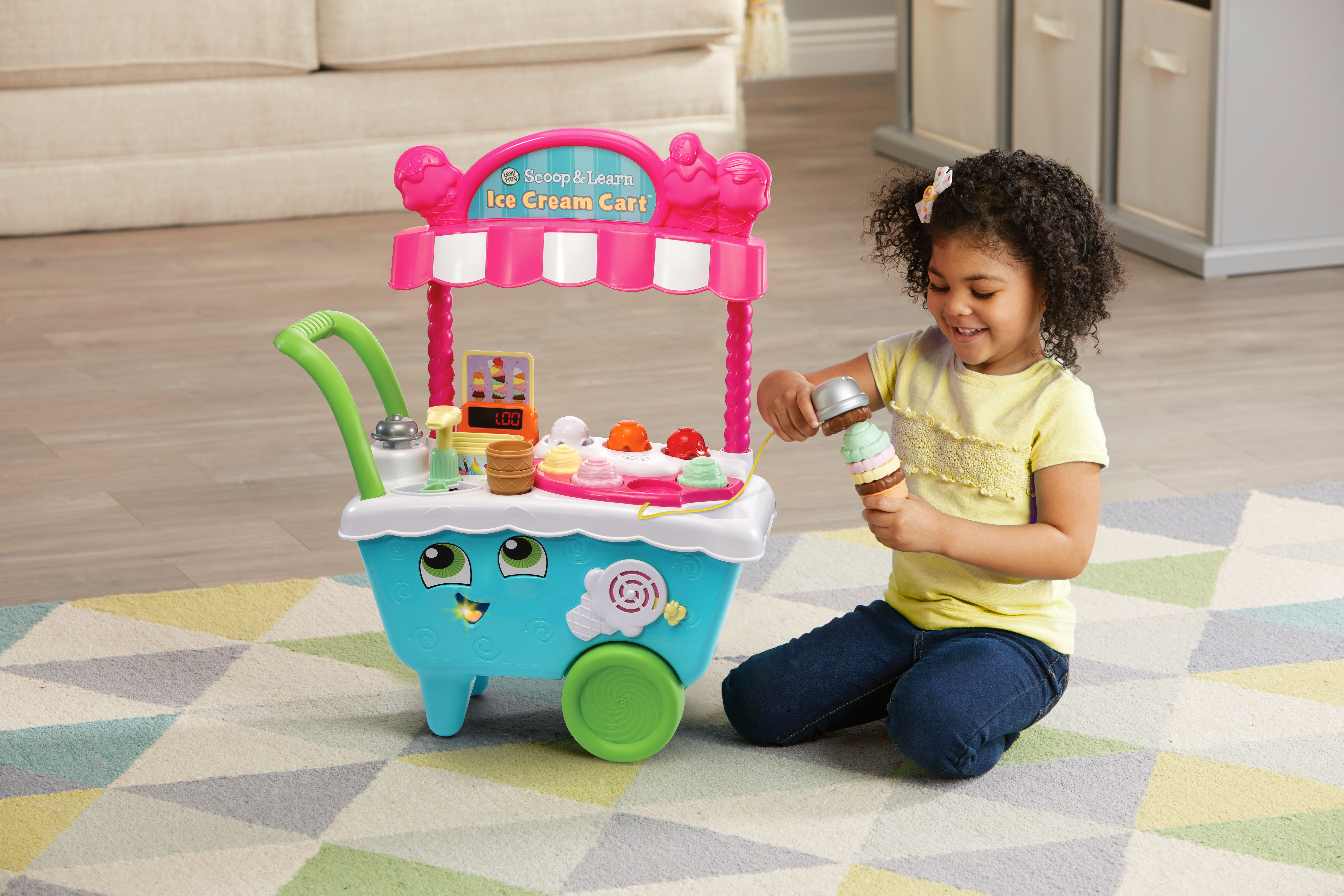 รถขายไอศครีมเด็ก LeapFrog Scoop and Learn Ice Cream Cart สื่อการสอนเด็กแนวของเล่น จากแบรนด์ดัง นำเข้า USA