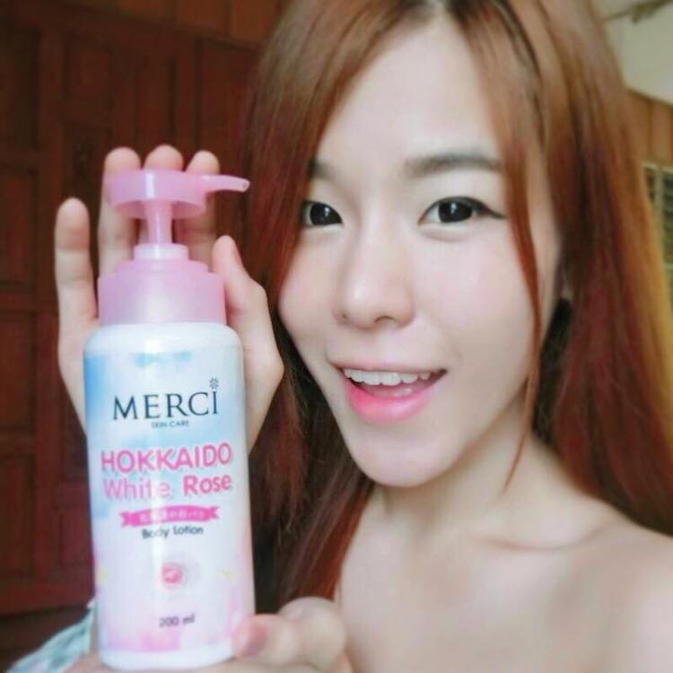 โลชั่นเมอร์ซี่ Merci Hokkaido White Rose Body Lotion