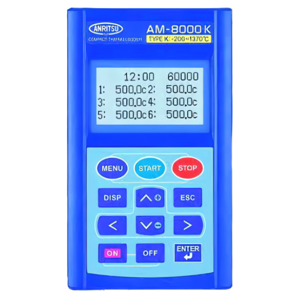 Anritsu รุ่นAM-8000Eเครื่องวัดและบันทึกค่าข้อมูลอุณหภูมิ,6-channel Thermologger Temperature Meter,Meas.range:-200～800°C°C