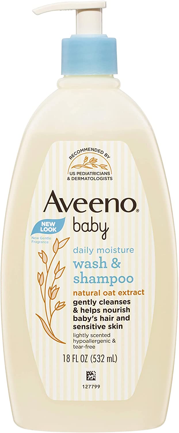 Aveeno Baby Daily Moisture Wash & Shampoo, Oat Extract 532 mL อาวีโน่ สบู่อาบน้ำ และแชมพู สำหรับทารก ขนาด 532 มล. ราคา 690 บาท
