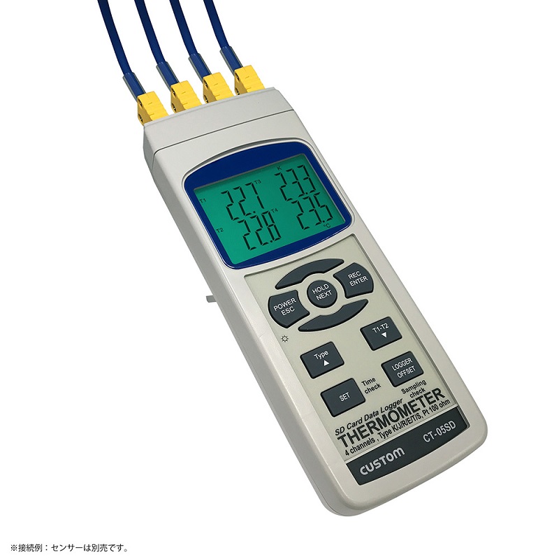 Custom รุ่นCT-05SDเครื่องวัดและบันทึกค่าข้อมูลเทอร์โมมิเตอร์แบบ4ช่อง,Data logger 4Channel thermometer