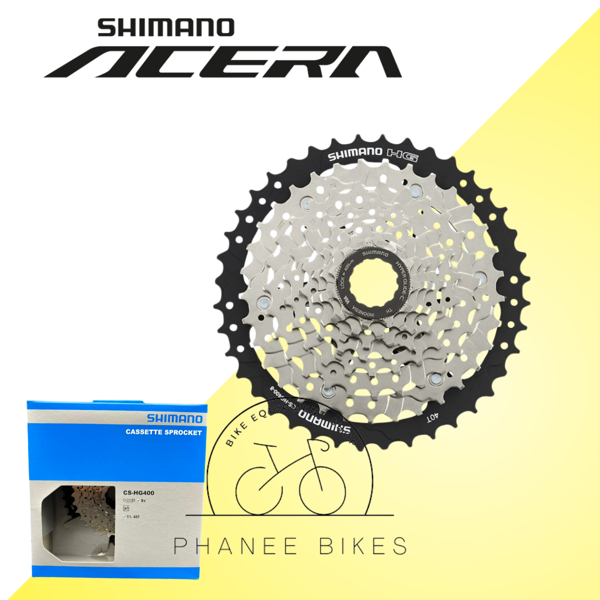 SHIMANO เฟืองหลัง สเตอร์ ACERA รุ่น CS-HG400 / 8-SPD ขนาด 11-40T