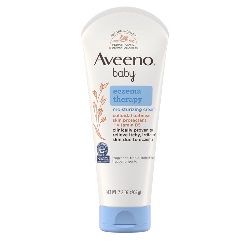 ครีมบำรุงผิวเด็ก Aveeno Baby Eczema Therapy Moisturizing Cream with Natural Oatmeal, 7.3 ออนซ์