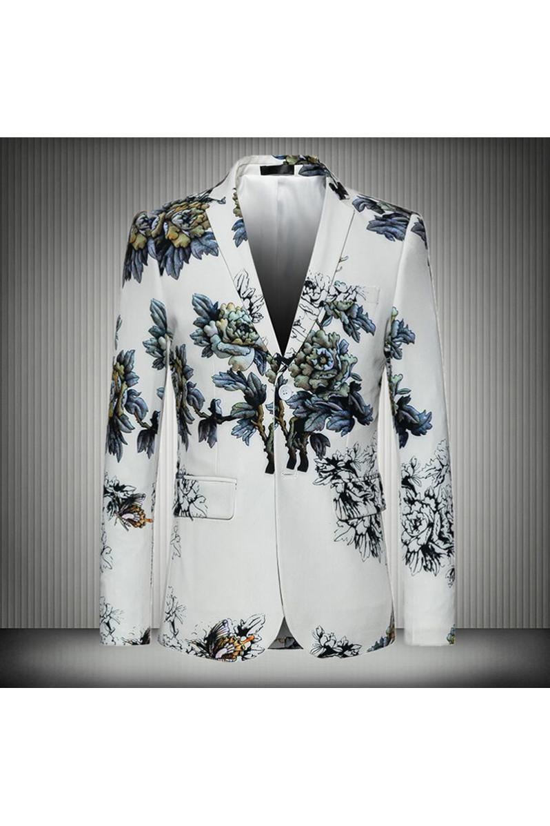 เสื้อสูทลำลองผู้ชายเสื้อสูทงานเลี้ยงพิมพ์ลายแบบตะวันตก JM6102011 ชิ้น