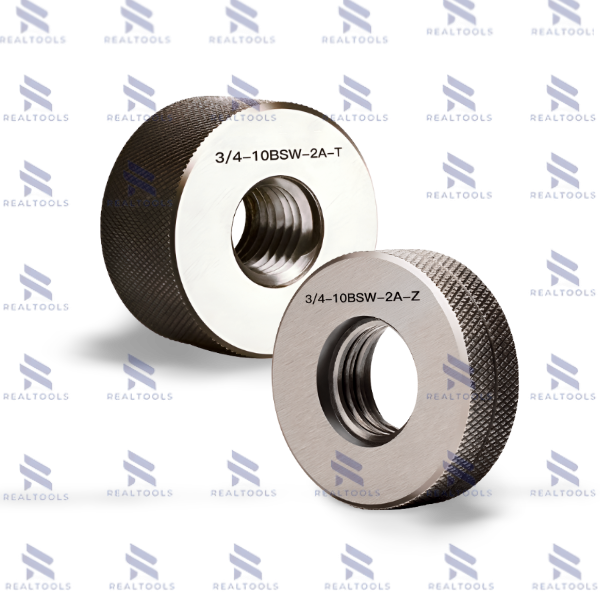 3/8″-16BSWเกจวัดเกลียวนอกชนิดเกลียวตรงมาตรฐานอังกฤษ,British Standard Whitworth Solid Thread Ring Gauge BSW-3/8″x16,Go-NoGo Set