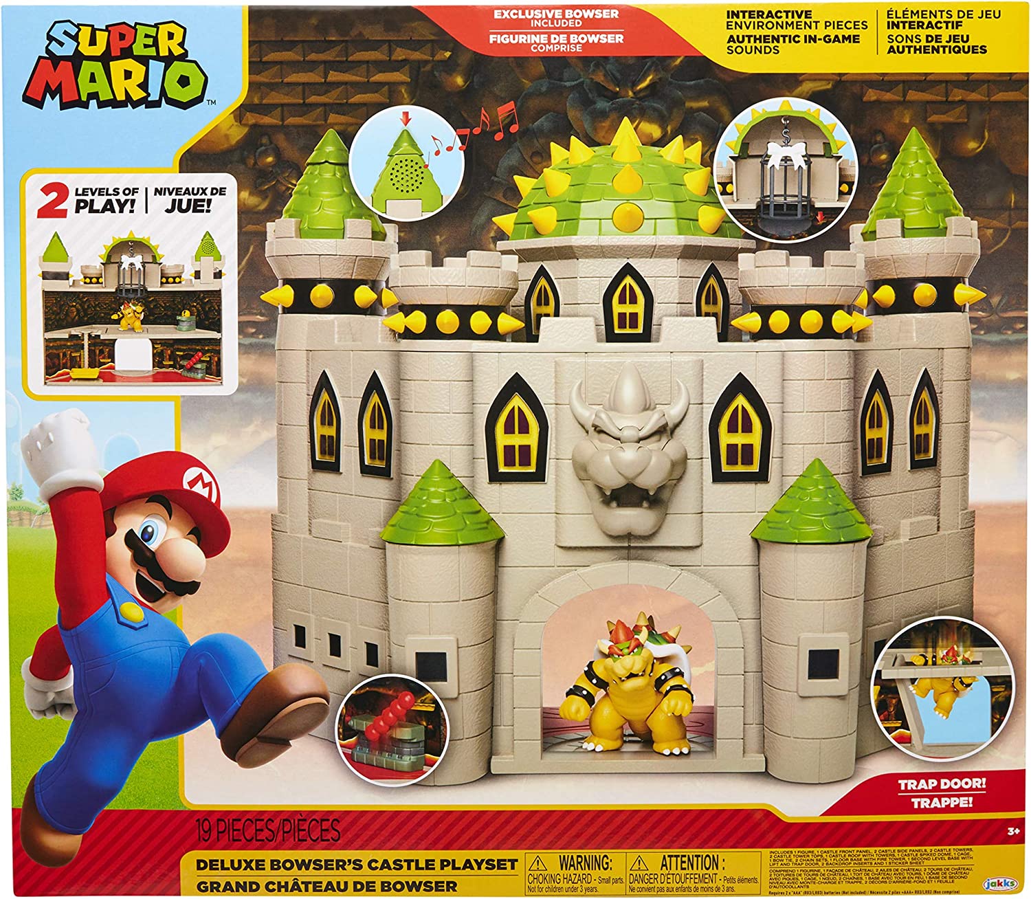 ปราสาทมาริโอ้-มีเสียงSuper Mario Nintendo Deluxe Bowser's Castle Playset ราคา 3,390.- บาท