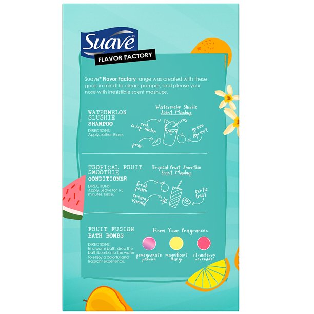 แชมพูและครีมนวด Suave Flavor Factory Irresistible Scents Variety Pack, 3 ct. ราคา 990 บาท