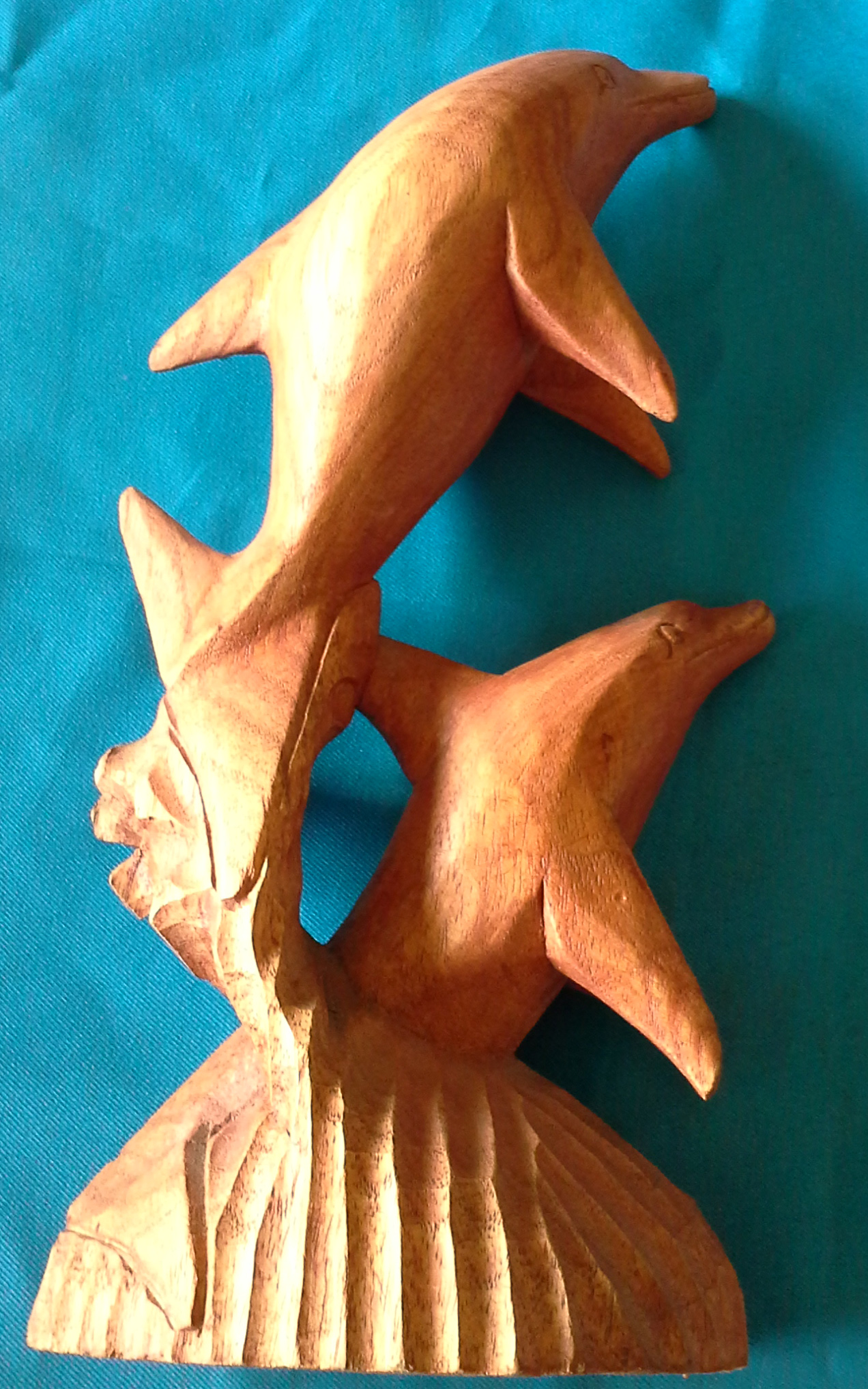 โลมาไม้แกะสลักตั้งโต๊ะ ส่งฟรี