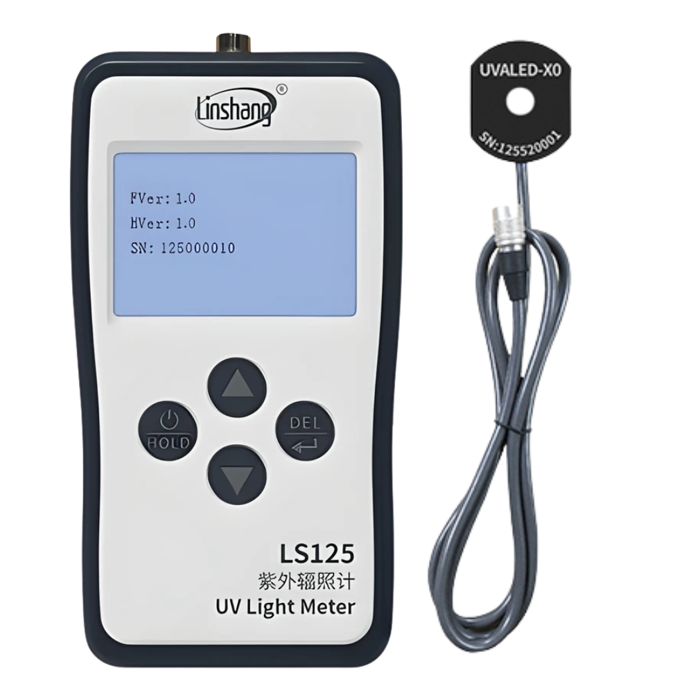 Linshang รหัส LS125-UVALED-X0 เครื่องวัดค่าความเข้มแสงยูวีและเซนเซอร์,Light meter test Ultraviolet power UV intensity energy(with UVALED-X0),meas.range:340～420nm