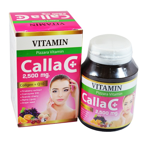 คอลล่าซีพลัส พิซซาร่า (วิตามินซี คอลลาเจน Pizzara Calla C Plus 2,500 mg.)