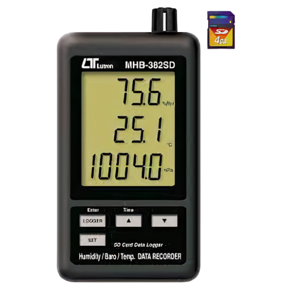 Lutron รหัส MHB-382SD เครื่องวัดและบันทึกค่าข้อมูลความดันบรรยากาศ,Temperature Data Logger,w/RH&Barometric Pressure